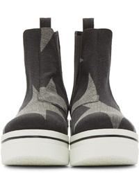 schwarze hohe Sneakers von Stella McCartney