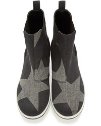 schwarze hohe Sneakers von Stella McCartney