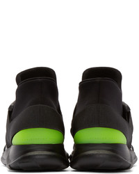 schwarze hohe Sneakers von Christopher Kane