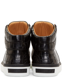 schwarze hohe Sneakers von Jimmy Choo