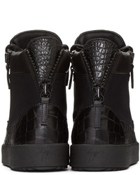 schwarze hohe Sneakers von Giuseppe Zanotti