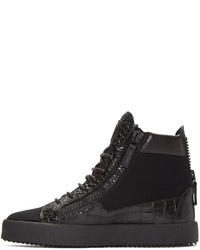 schwarze hohe Sneakers von Giuseppe Zanotti