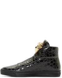 schwarze hohe Sneakers von Versace