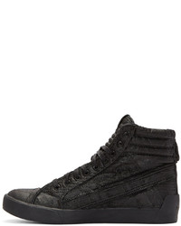 schwarze hohe Sneakers von Diesel