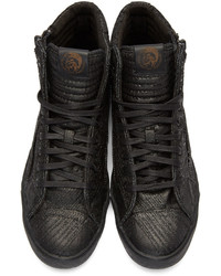 schwarze hohe Sneakers von Diesel