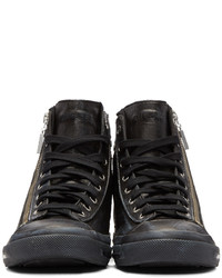 schwarze hohe Sneakers von Diesel