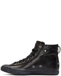 schwarze hohe Sneakers von Diesel