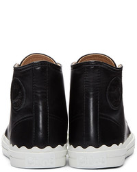 schwarze hohe Sneakers von Chloé