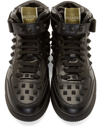 schwarze hohe Sneakers von Valentino