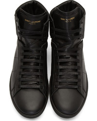 schwarze hohe Sneakers von Saint Laurent