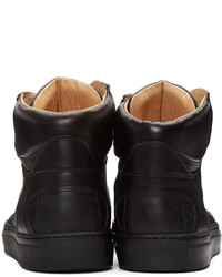 schwarze hohe Sneakers von MM6 MAISON MARGIELA