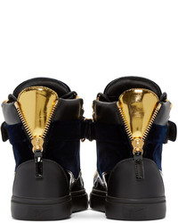 schwarze hohe Sneakers von Giuseppe Zanotti