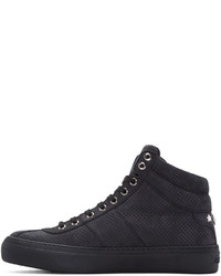 schwarze hohe Sneakers von Jimmy Choo