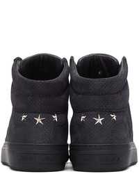 schwarze hohe Sneakers von Jimmy Choo