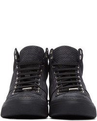 schwarze hohe Sneakers von Jimmy Choo