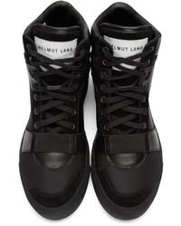 schwarze hohe Sneakers von Helmut Lang