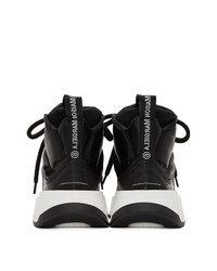 schwarze hohe Sneakers von MM6 MAISON MARGIELA