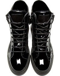 schwarze hohe Sneakers von Giuseppe Zanotti