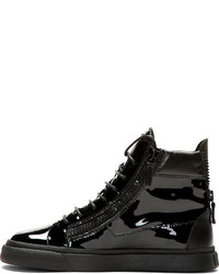 schwarze hohe Sneakers von Giuseppe Zanotti