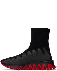 schwarze hohe Sneakers von Christian Louboutin