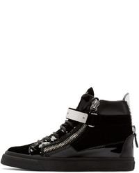 schwarze hohe Sneakers von Giuseppe Zanotti