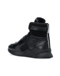 schwarze hohe Sneakers von Balmain