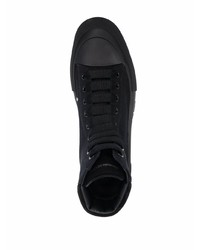 schwarze hohe Sneakers von Alexander McQueen