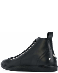 schwarze hohe Sneakers von Jimmy Choo