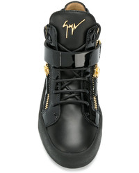 schwarze hohe Sneakers von Giuseppe Zanotti Design