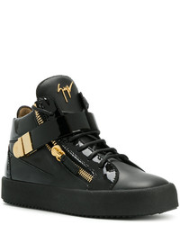 schwarze hohe Sneakers von Giuseppe Zanotti Design