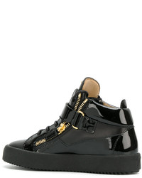 schwarze hohe Sneakers von Giuseppe Zanotti Design