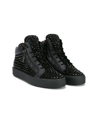 schwarze hohe Sneakers von Giuseppe Zanotti Design