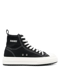 schwarze hohe Sneakers von DSQUARED2