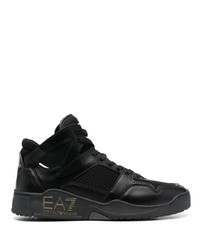 schwarze hohe Sneakers von Ea7 Emporio Armani