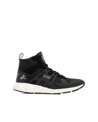 schwarze hohe Sneakers von Ea7 Emporio Armani