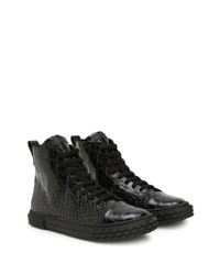 schwarze hohe Sneakers von Giuseppe Zanotti