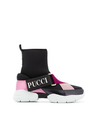 schwarze hohe Sneakers von Emilio Pucci