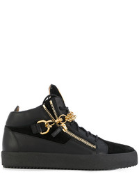 schwarze hohe Sneakers von Giuseppe Zanotti Design