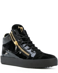 schwarze hohe Sneakers von Giuseppe Zanotti Design