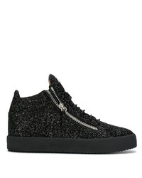 schwarze hohe Sneakers von Giuseppe Zanotti