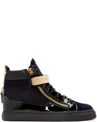 schwarze hohe Sneakers von Giuseppe Zanotti