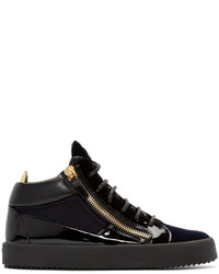 schwarze hohe Sneakers von Giuseppe Zanotti