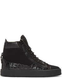 schwarze hohe Sneakers von Giuseppe Zanotti