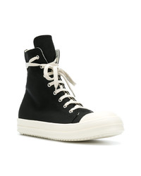 schwarze hohe Sneakers von Rick Owens DRKSHDW