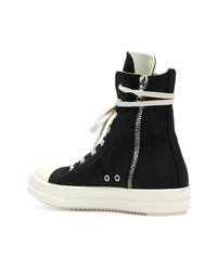 schwarze hohe Sneakers von Rick Owens DRKSHDW