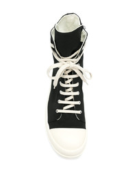 schwarze hohe Sneakers von Rick Owens DRKSHDW