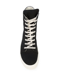 schwarze hohe Sneakers von Rick Owens DRKSHDW