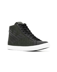 schwarze hohe Sneakers von Ea7 Emporio Armani