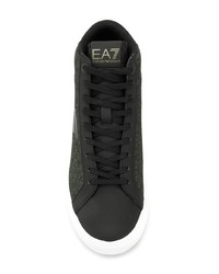 schwarze hohe Sneakers von Ea7 Emporio Armani