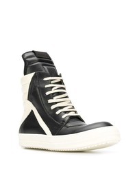 schwarze hohe Sneakers von Rick Owens